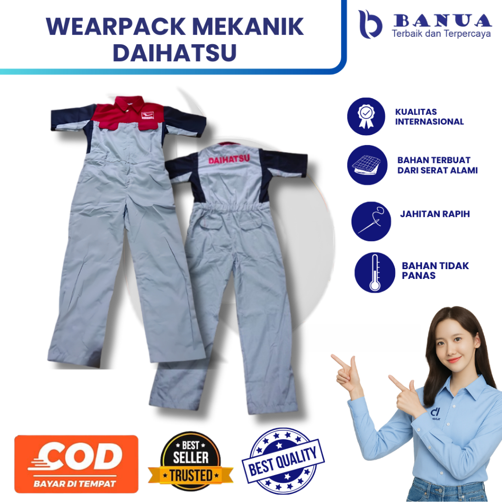 Wearpack Standar Daihatsu | Wearpack Safety | Seragam Bengkel | Seragam Pria Daihatsu