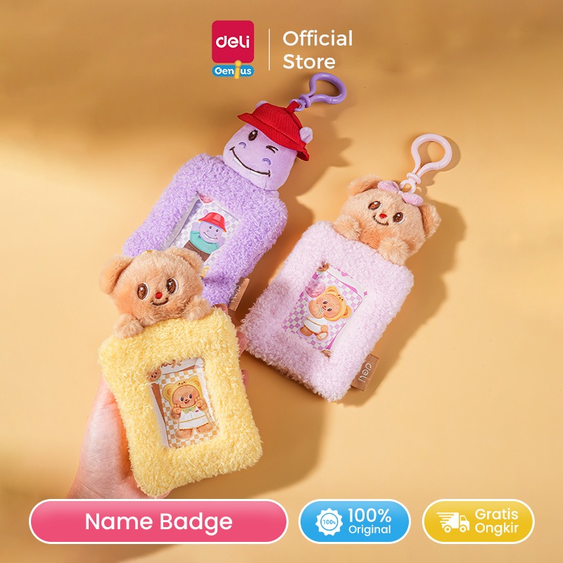 

Deli x Butterbear Name Tag Kartu Tanda Pengenal / Card Holder Gantungan Lucu HY131