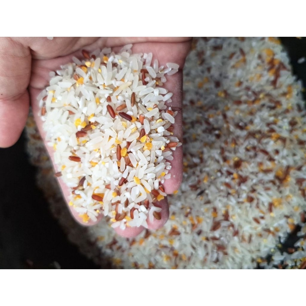 

Beras mix campur , beras putih organik , beras merah organik dan beras jagung organik