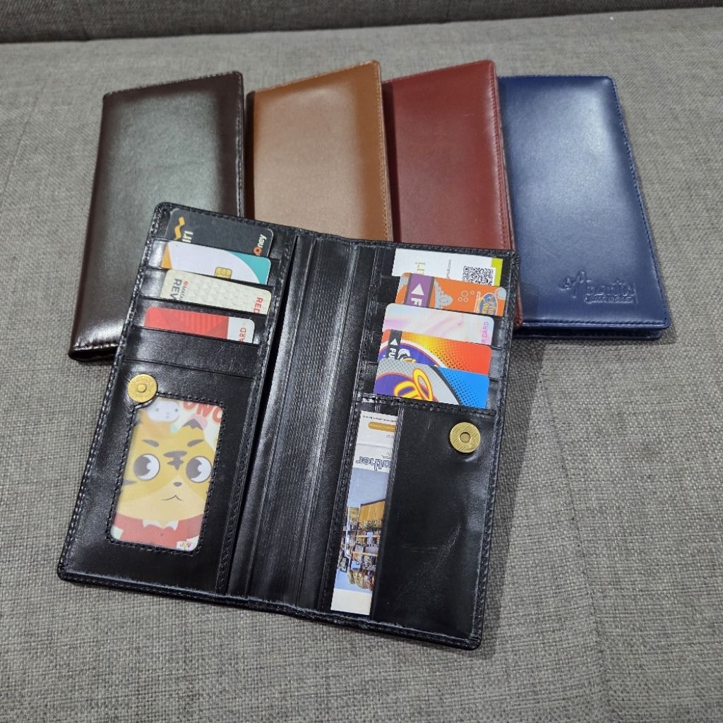 Dompet kulit POLOS DAN ECOPRINT MODEL panjang by anantio