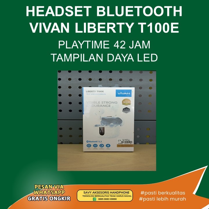 HEADSET BLUETOOTH VIVAN LIBERTY T100E