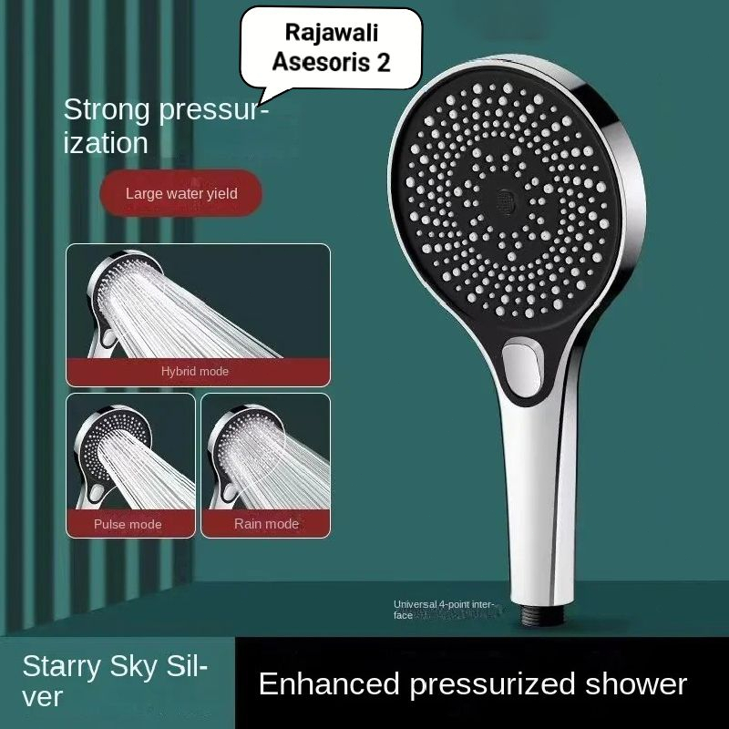 Kepala shower hitam 5 mode pancuran hand shower/Adjustable Shower Head/Air Kencang & Deras