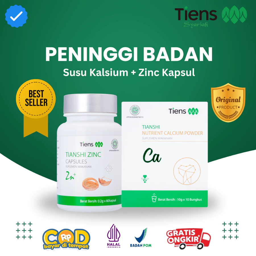 

Susu Peninggi Badan Tiens NHCP & Zinc Nutrisi Tulang Tumbuh Tinggi Aman & Alami
