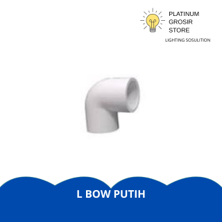 lbow putih L listrik Penghubung paralon