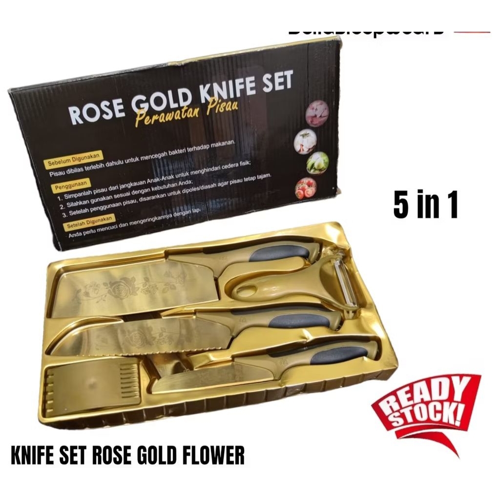 pisau set gold