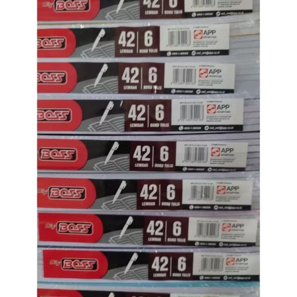 

[1 PACK 6 BK] BUKU TULIS ISI 42 LEMBAR BIG BOSS HIGHQUALITY / BUKU TULIS