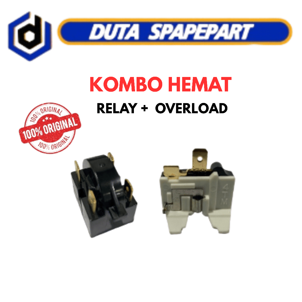 Relay Pin + Ptc Overload Kulkas 1 pintu / 2 pintu
