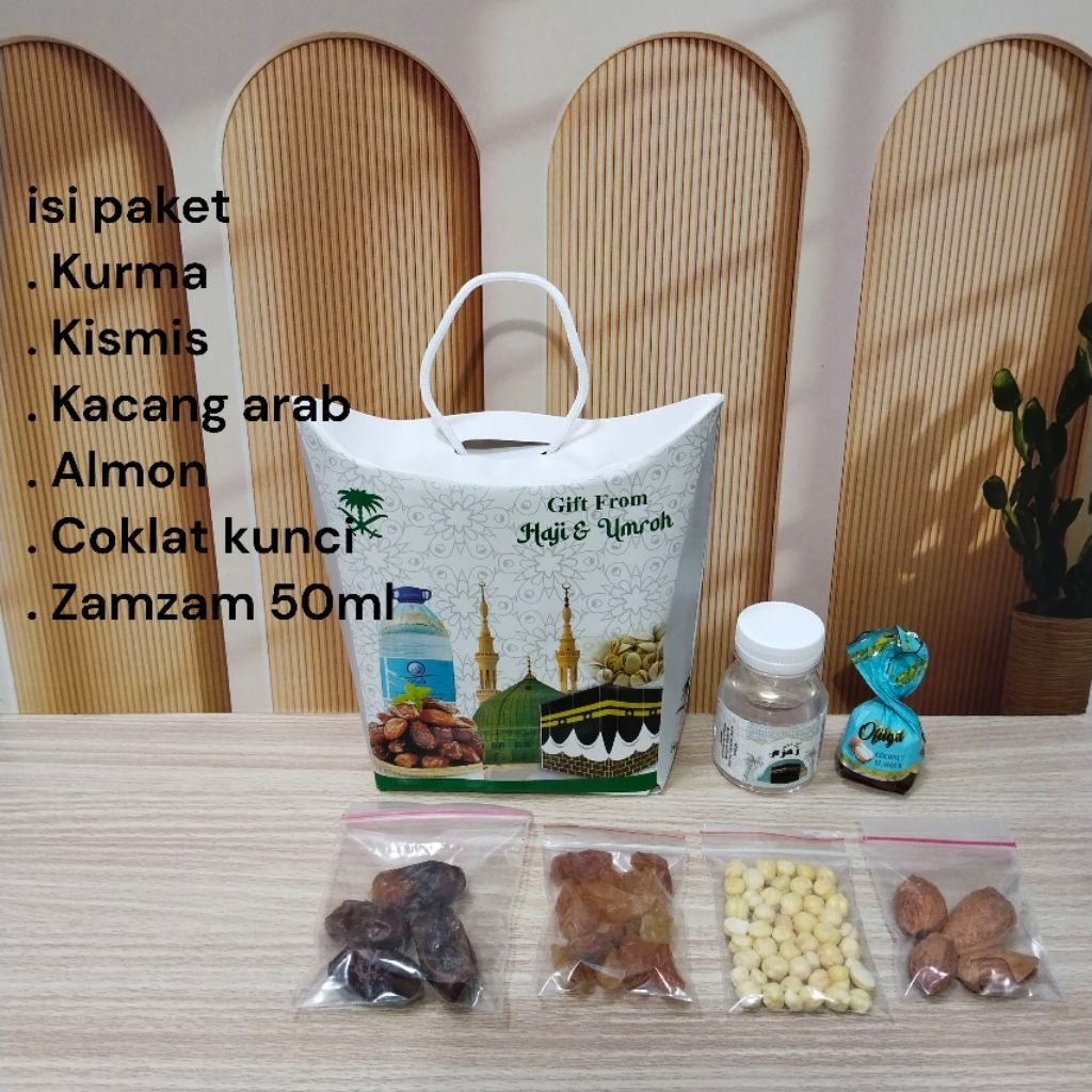

Paket Oleh-Oleh Haji dan Umroh Coklat + Almond/ hampers makanan Khas Arab (Paket E)/ satuan/pcs