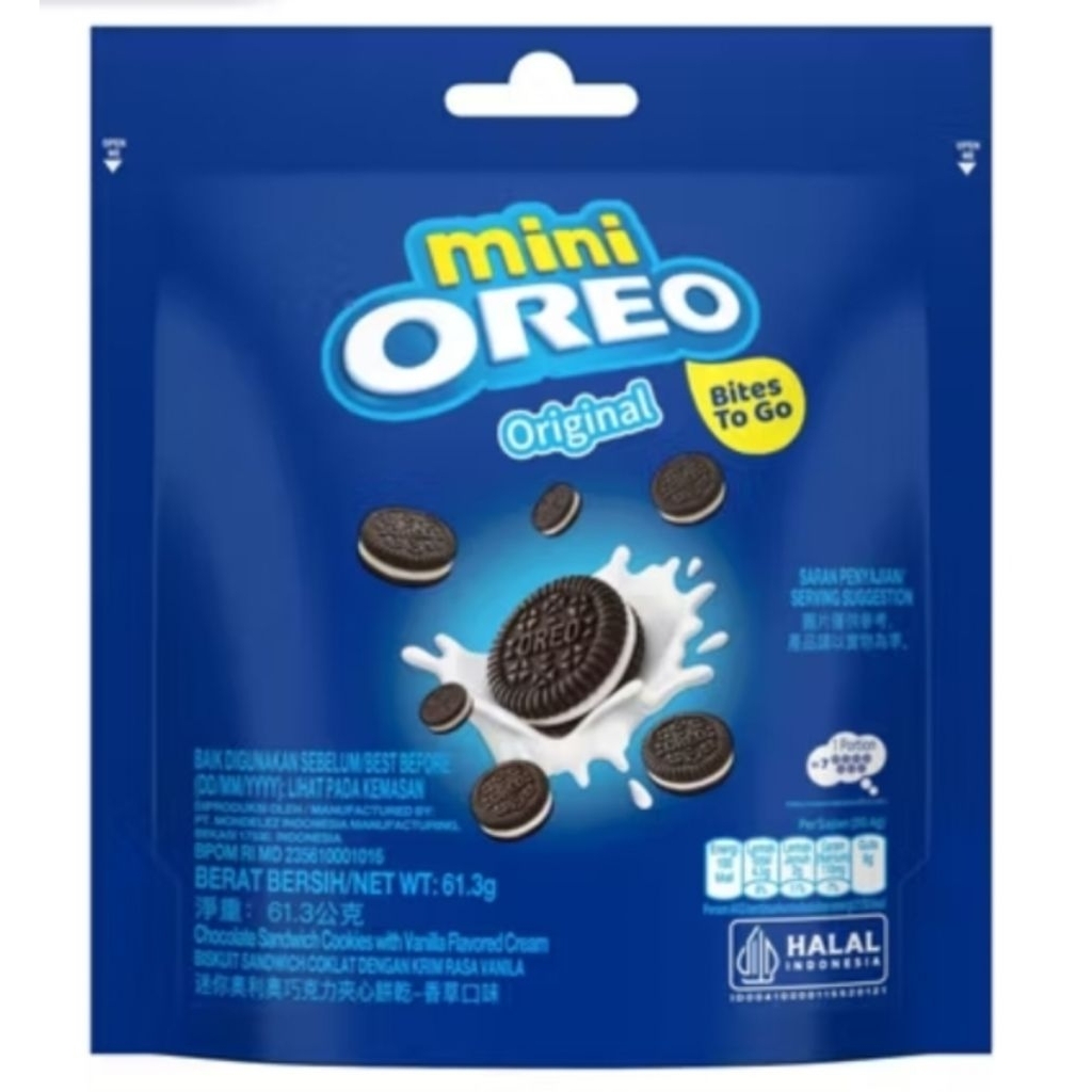 

OREO MINI CHOCOLATE VANILA DAN STRAWBERRY 67GR
