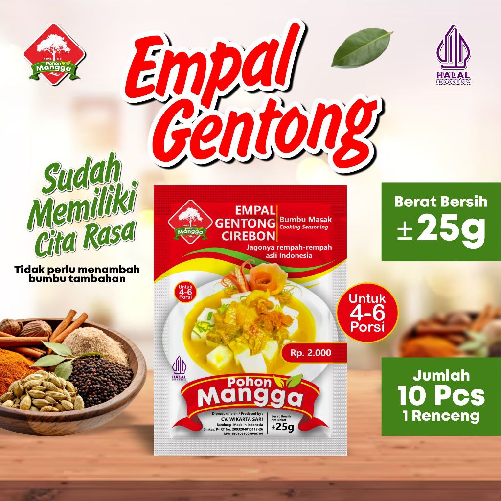 

Bumbu Empal Gentong Cirebon Cap Pohon Mangga