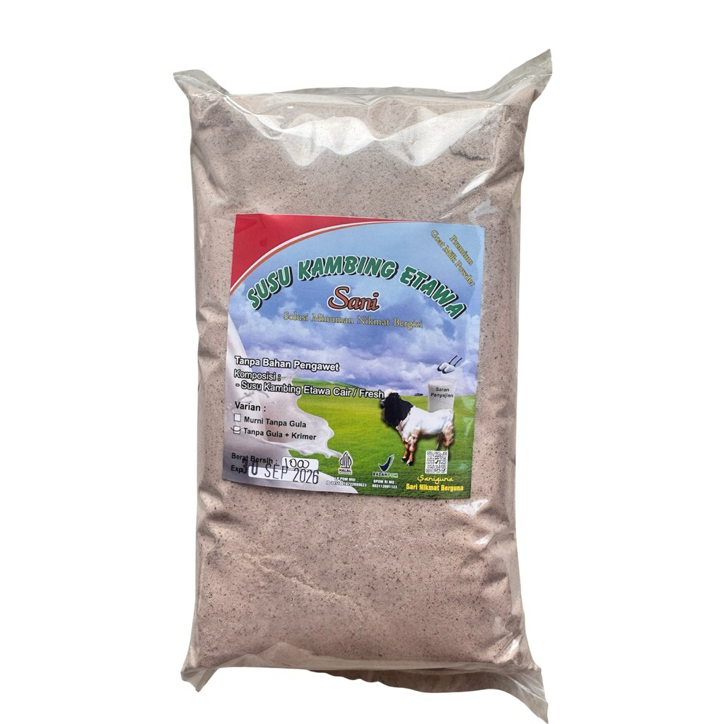 

SUPER HIGHT PREMIUM SUSU KAMBING ETAWA TANPA GULA dan MURNI TANPA CAMPURAN 1000g