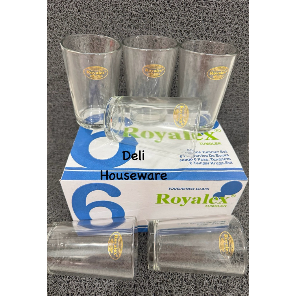 Gelas Teh Kopi Royalex Tahan Panas 218ML / Gelas Kaca Royalex