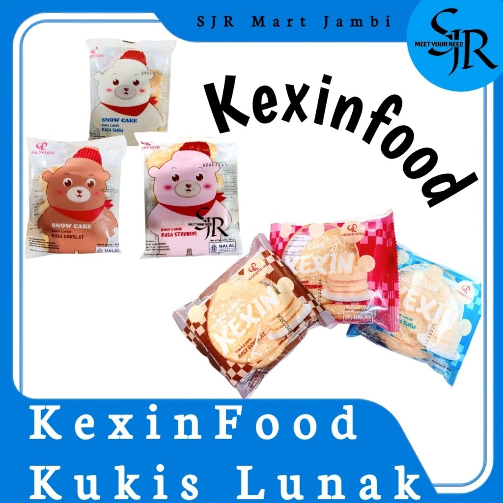 

[Roti] KexinFood - Snow Cake Kukis Lunak 40gr (Satuan) | Random Sesuai ketersediaan Bentuk