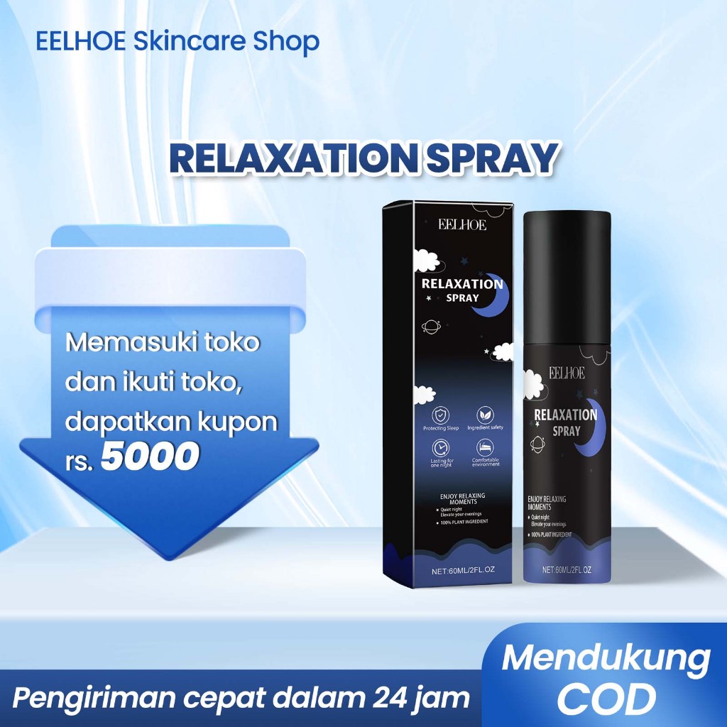 EELHOE Pillow Mist Deep Sleep 60ml Lavender Sleep Relaxation Spray Lavender Agarwood Sleep Spray Pil