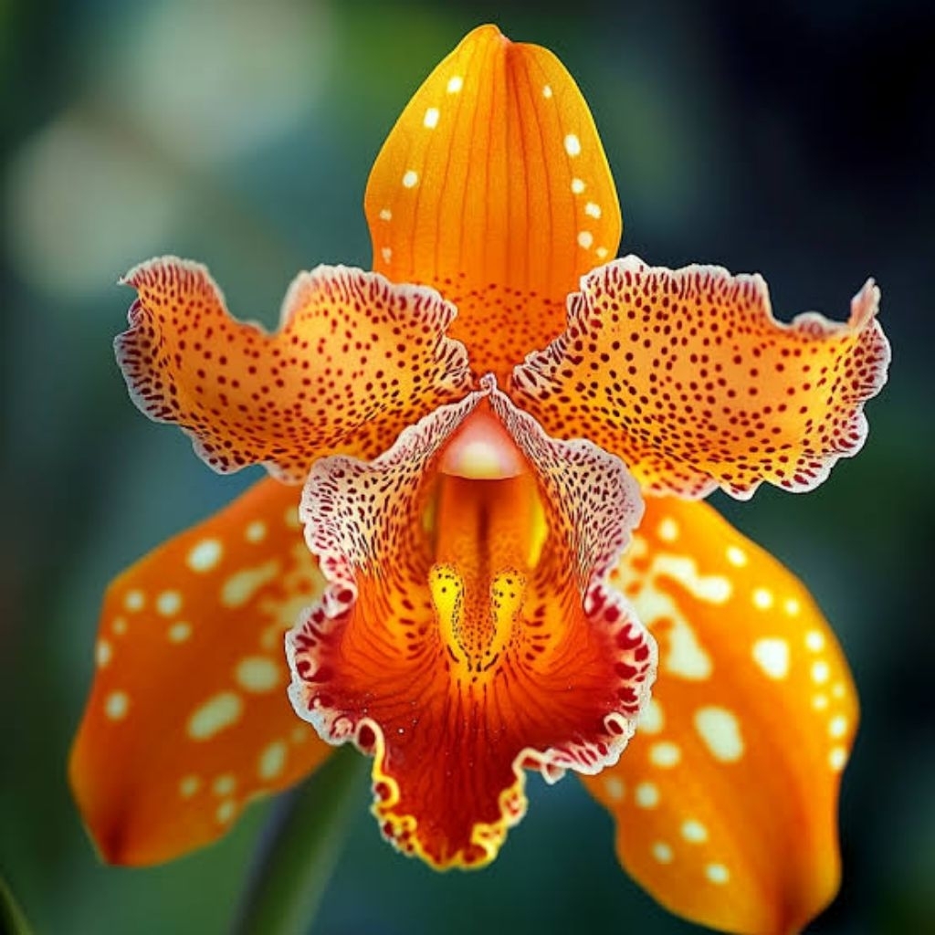 Anggrek Grammatophyllum Speciosum Orange Indigo