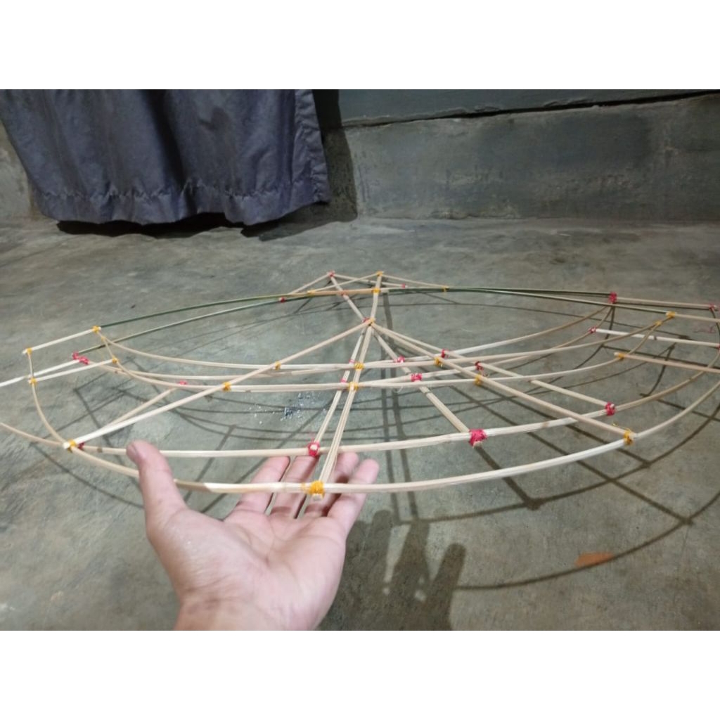 Kerangka Layangan Pegon ceper mini UK 80 cm layangan Pegon ceper siap sampul