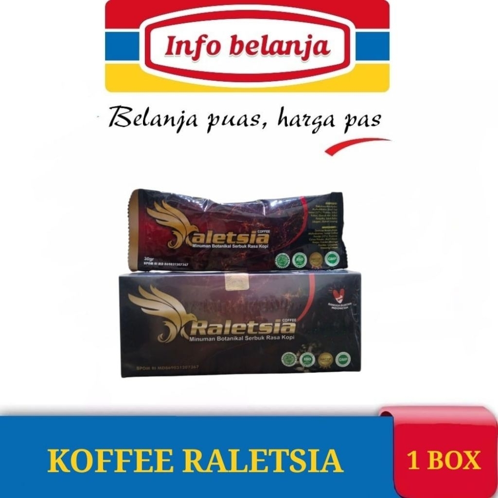 

KOPI RALETSIA ORIGINAL | RALETSIA COFFEE 1 BOX ISI 5 SACHET MINUMAN BOTANICAL SERBUK RASA KOPI DENGAN GINSENG BPOM