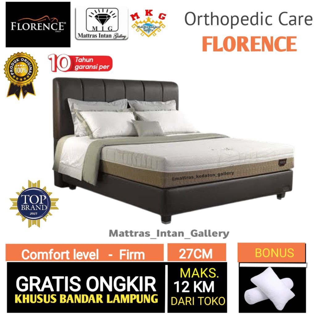 FLORENCE SPRING BED ORTHOPEDIC CARE ORTHOPEDIC KASUR MATRAS MATTRESS FULL SET MATTRAS KEDATON GALLER