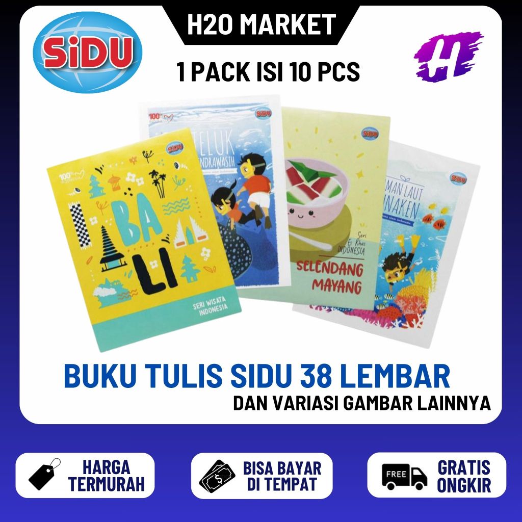 

❤️H2O❤️ Buku Tulis Sinar dunia / SIDU 38 Lembar ( 1 PAK )