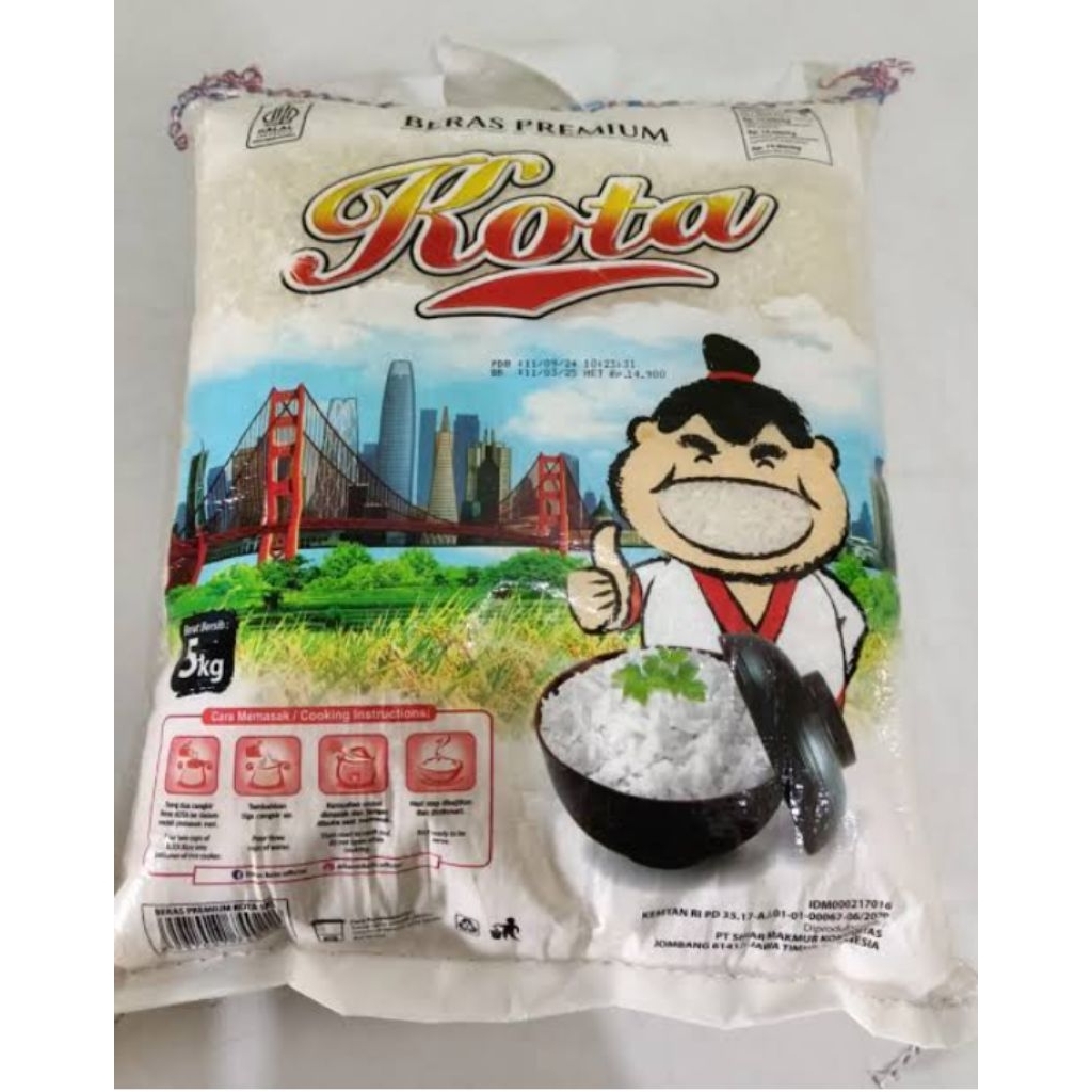 

Beras Kota kemasan 10 kilogram