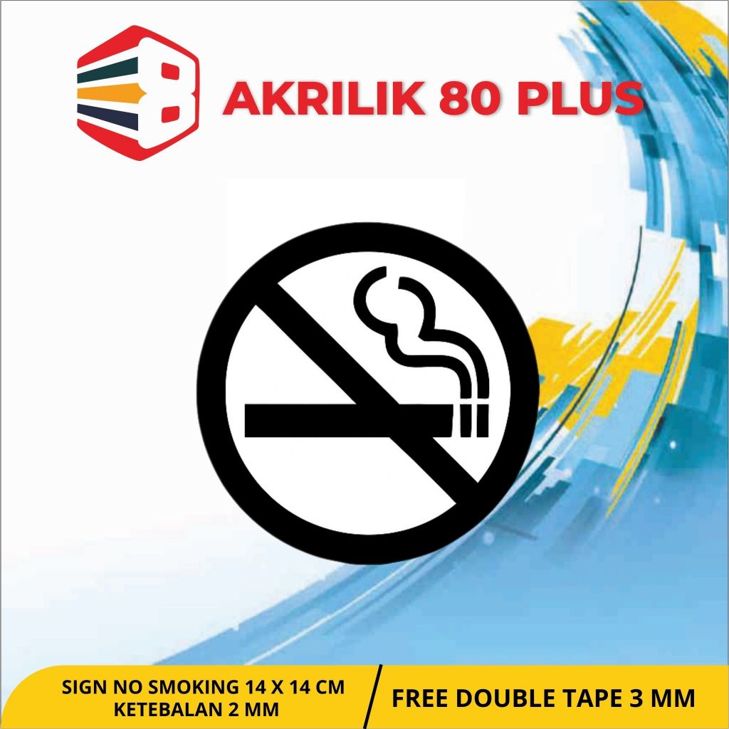 

AKRILIK NO SMOKING 14 X 14 CM / CUSTOM / SIGNAGE