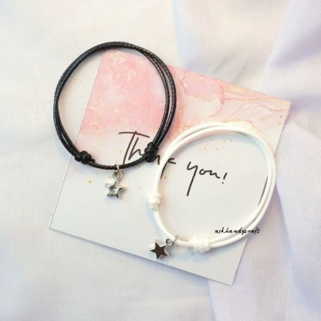 (COD) 2 PCS GELANG COUPLE TALI BINTANG KOREAN STYLE