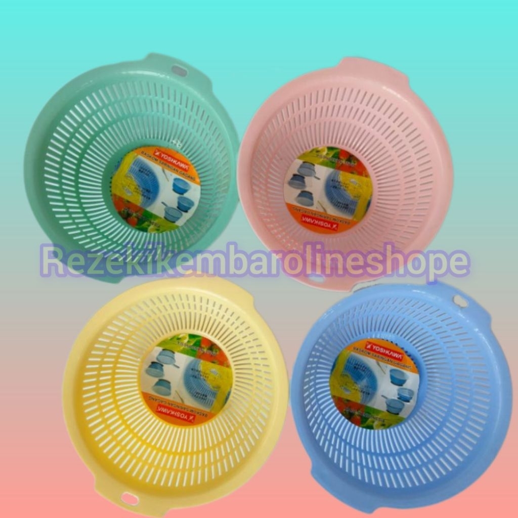 Minova Baskom Saringan Plastik B-082/Ceting Nasi Mini/Baskom Saringan Sayur Buah/Saringan Mie Plasti
