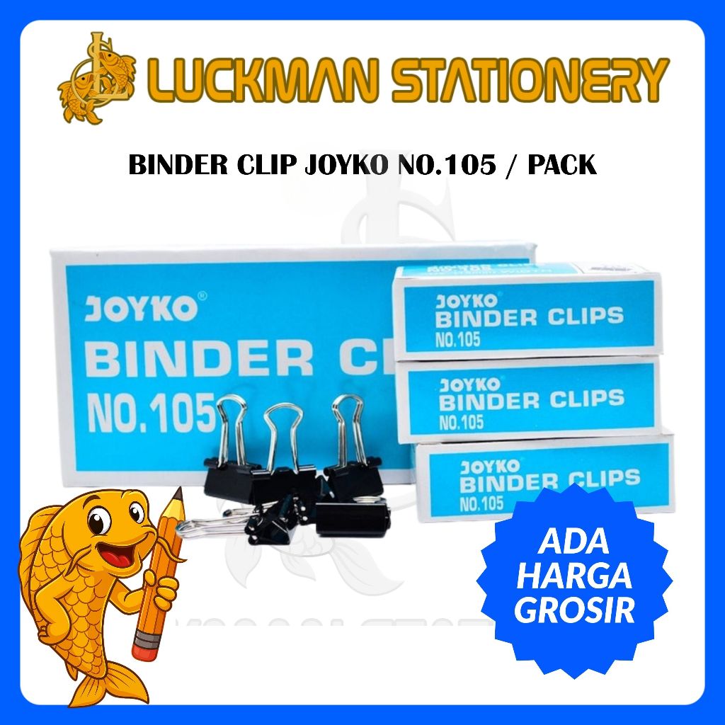 

(PACK) JOYKO BINDER CLIP NO.105 - PENJEPIT KERTAS JOYKO