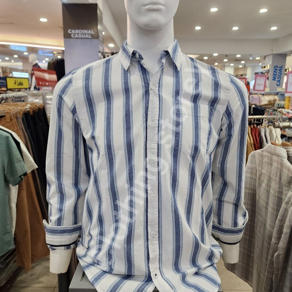 BOMBBOOGIE ORIGINAL kemeja pria lengan panjang putih 24950B5OE