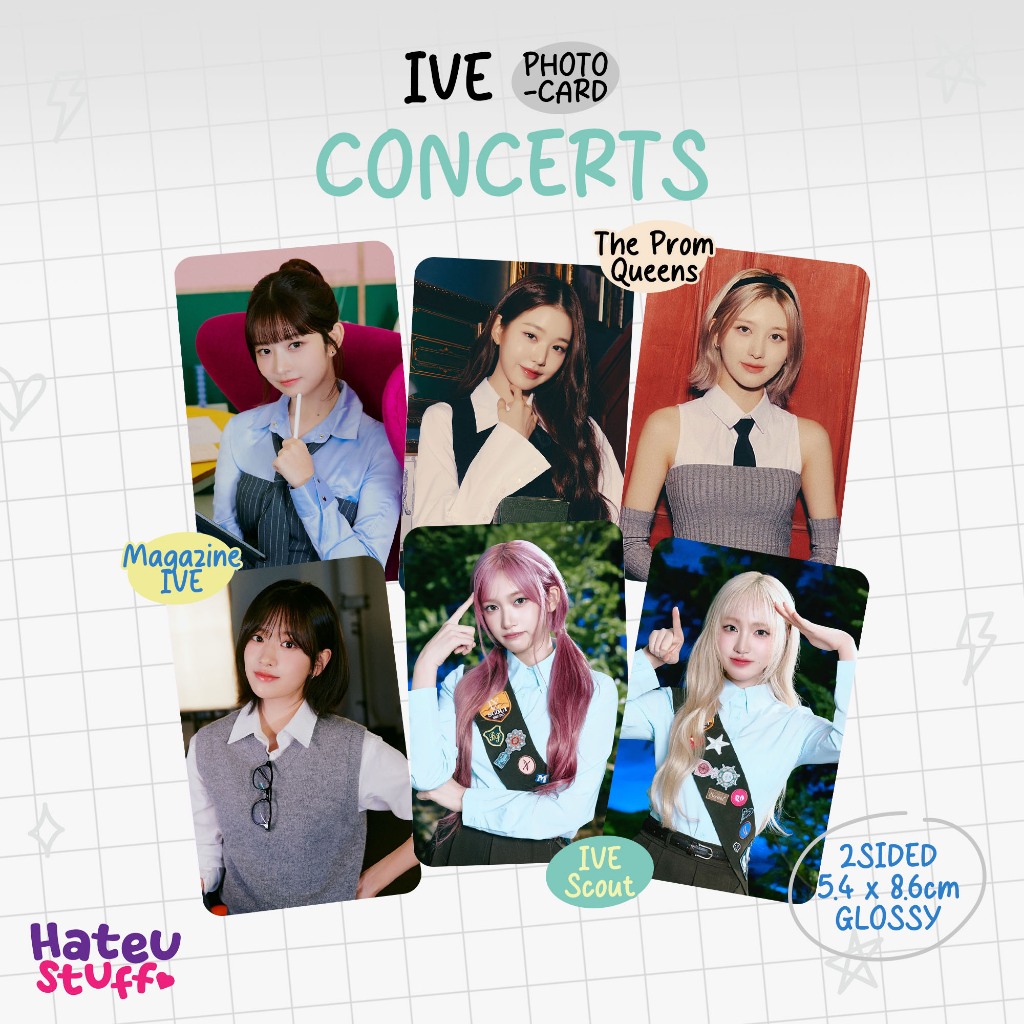 IVE Unofficial Photocard Concerts (IVE Scout, Magazine IVE, The Prom Queens) + Selca