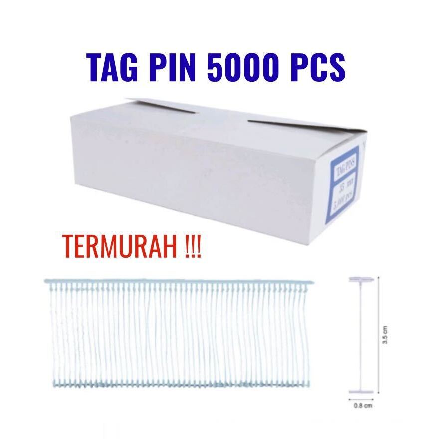 Tag Pin/Top Pin Isi Refill Tag Gun / Hang Tag Laundry 15 mm / 25 mm / 35mm (5000 pcs)