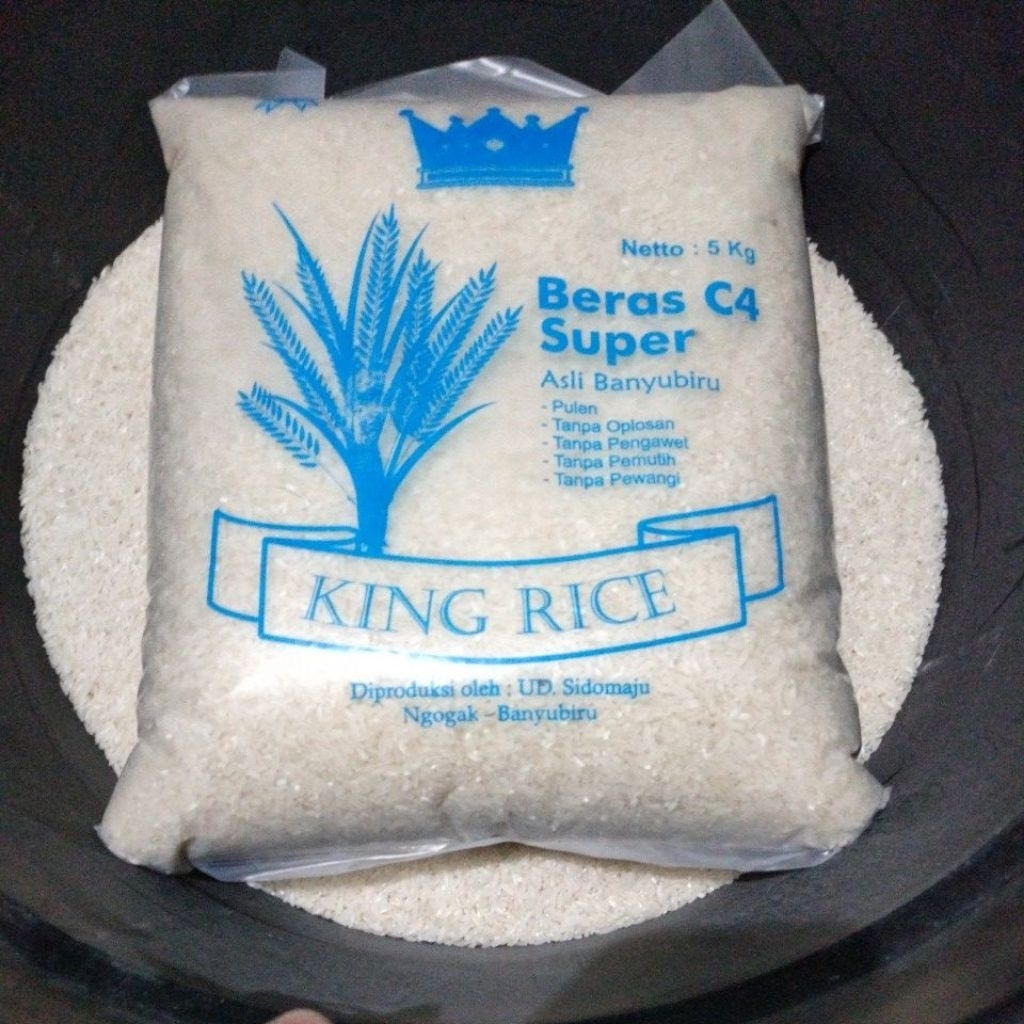 

Beras C4 5kg Asli Banyubiru "KING RICE