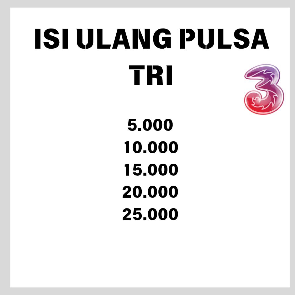 Isi ulang Pulsa Tri