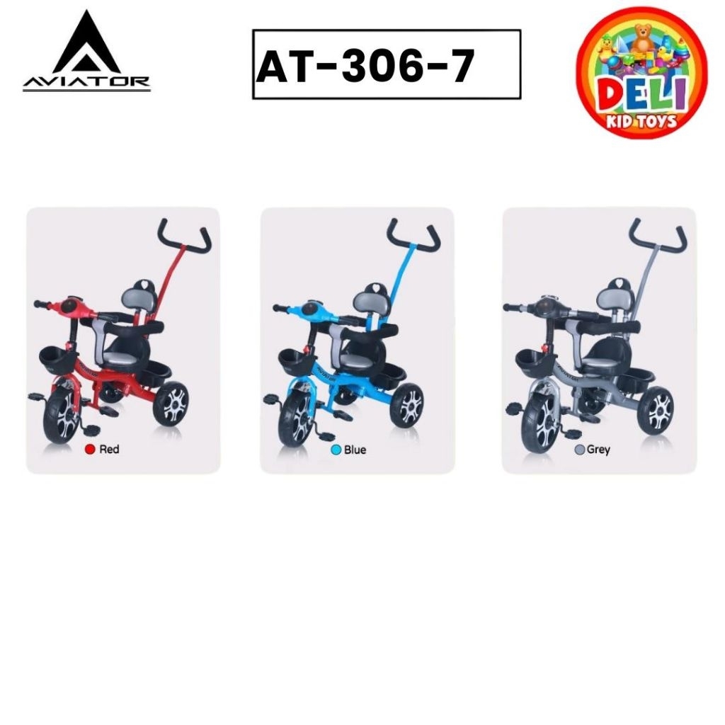 AVIATOR TRICYCLE AT-306-7 ( 3 IN 1 )Sepeda Anak Roda Tiga