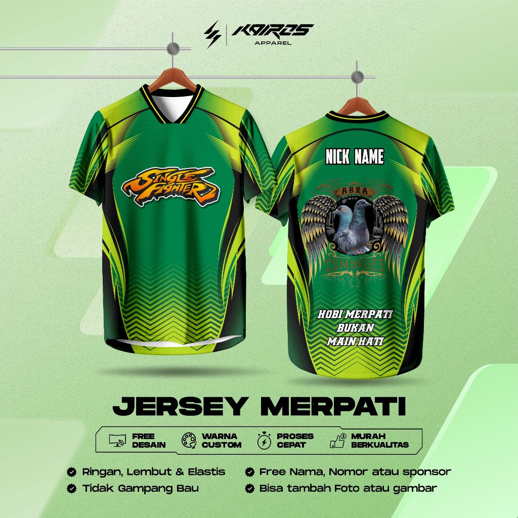 Jersey Kaos Merpati Balap custom