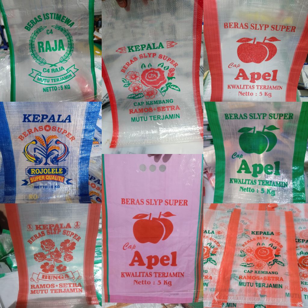 Karung Beras 5kg Sablon/Polos ( Isi per 50Lembar)