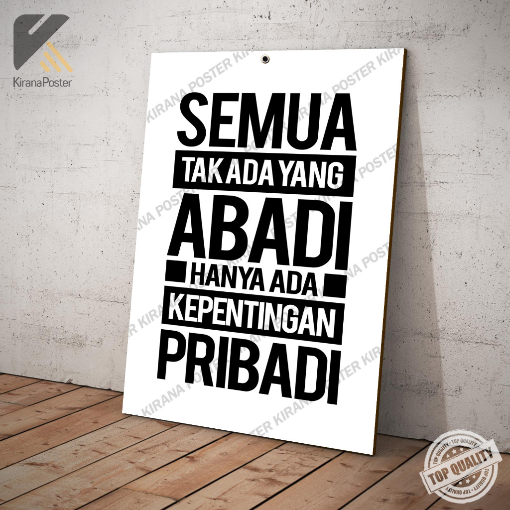Poster kata kata bijak Dekorasi dinding kamar