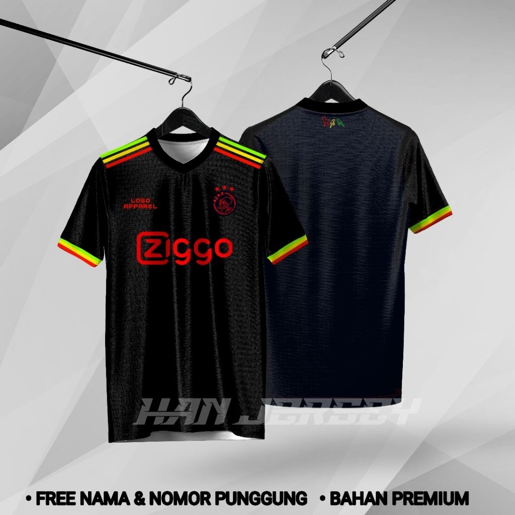 Baju Jersey Bola Ajax Retro 3rd 2021 Full Printing