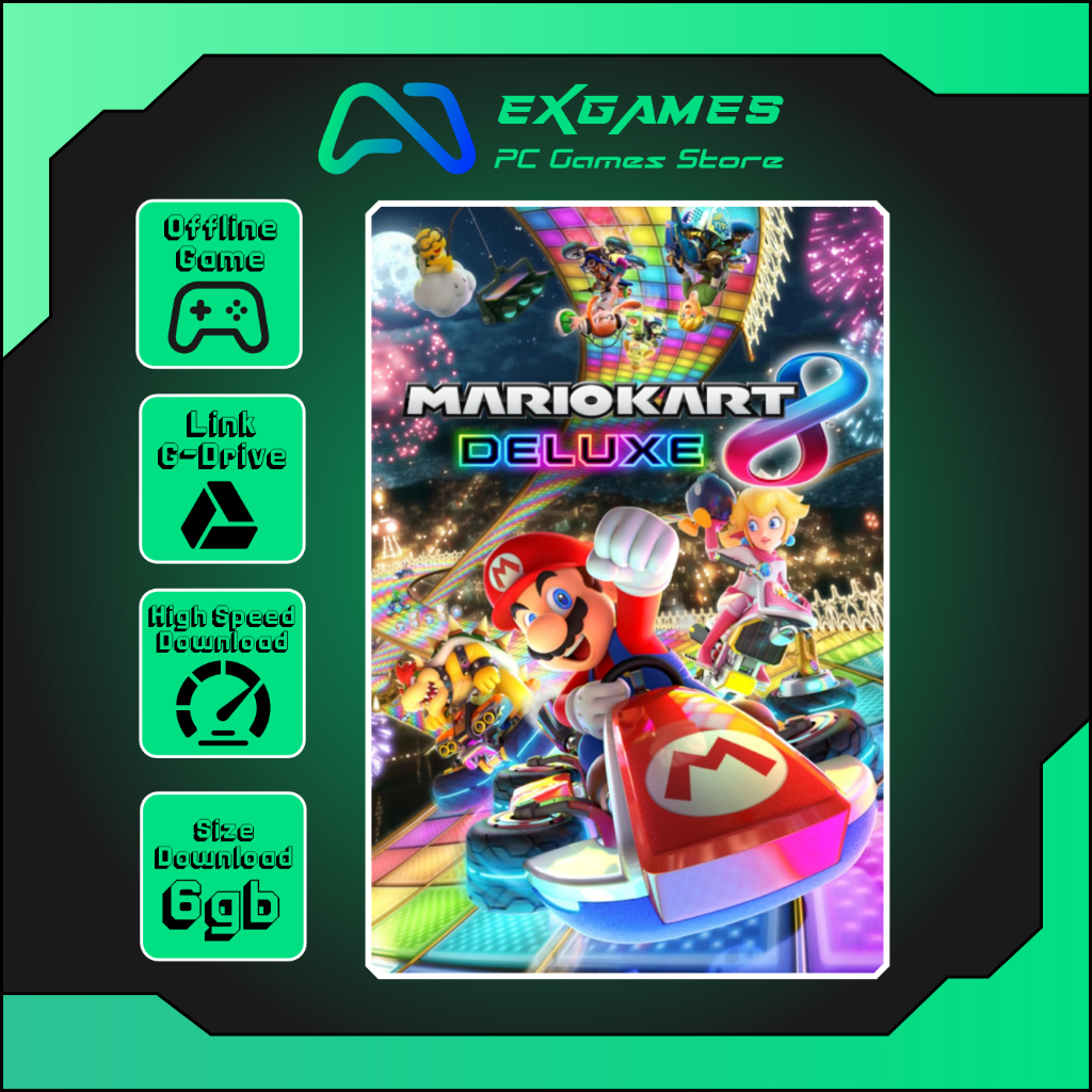 Mario Kart 8 Deluxe Edition NS Game + With Emulator | Game Offline Seru PC Dan Laptop Buy 1 Get 1