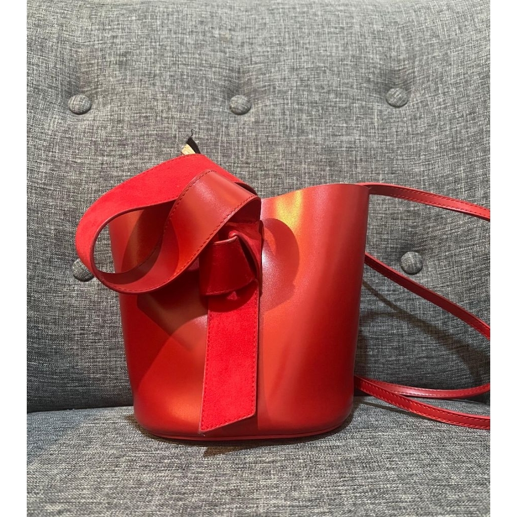 Kwani red bucket bag - red - pristine