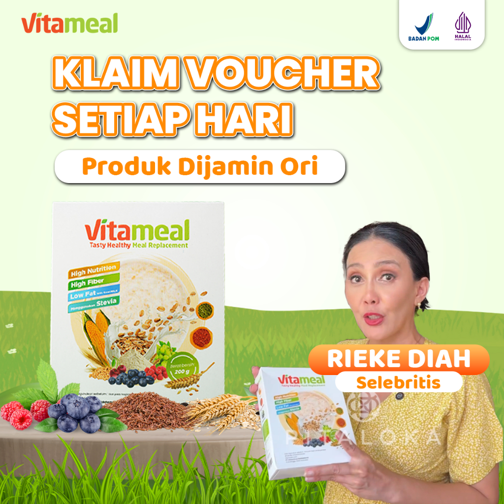 

Vitameal Sereal Multigrain Oat Bantu Atasi Gula Darah dan Kebas Kesemutan Official 1 Box VITAMIEL HERBAL
