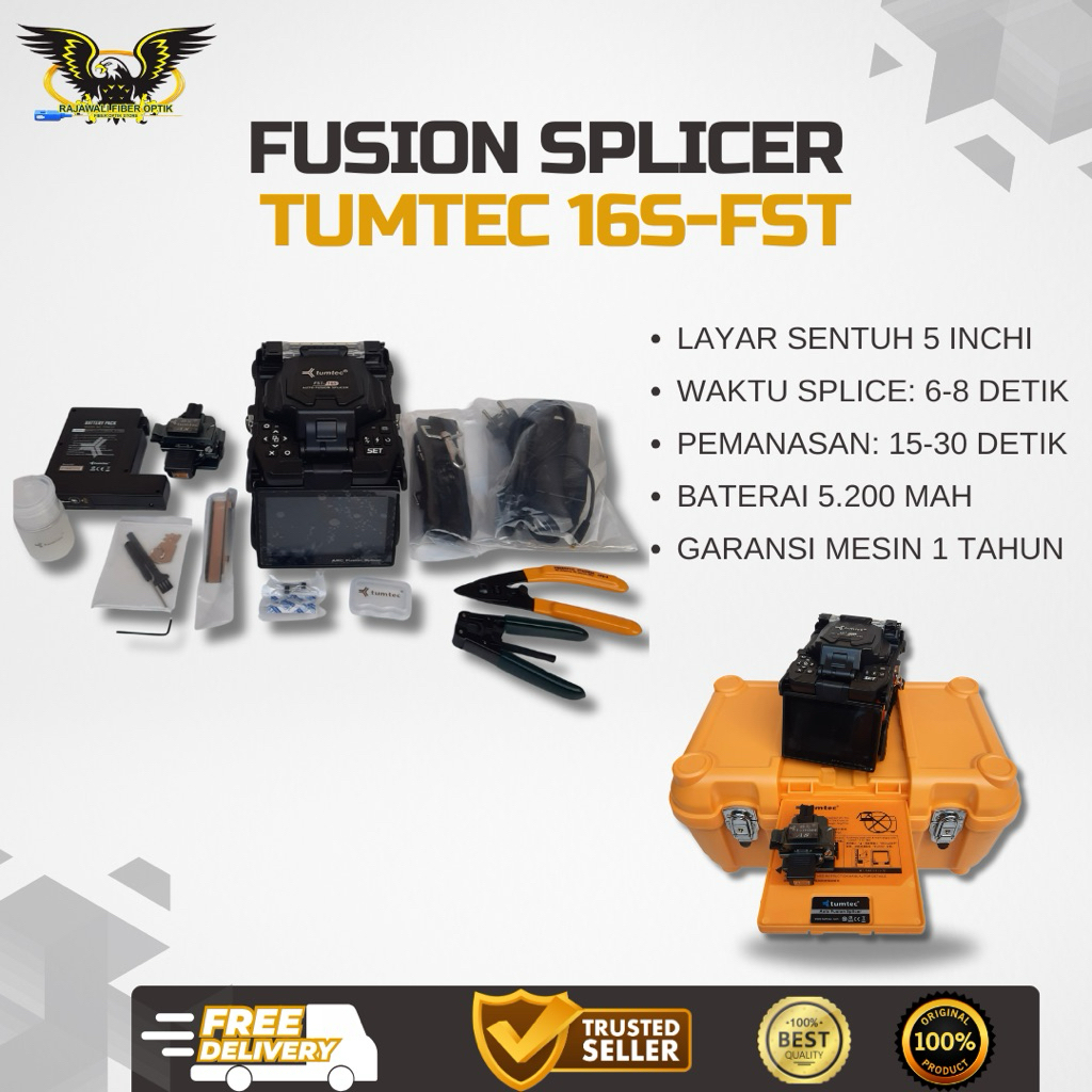 Splicer Tumtec 16S / Fusion Splicer Tumtec FST-16s / Alat Sambung FO