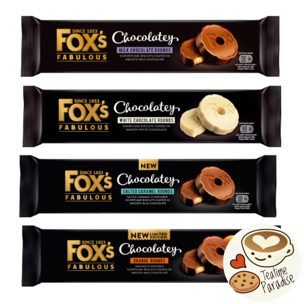

[Ready 8 September 2025] Fox’s Fabulous Chocolatey Rounds 130g (Milk Chocolate / White Chocolate / Salted Caramel / Orange