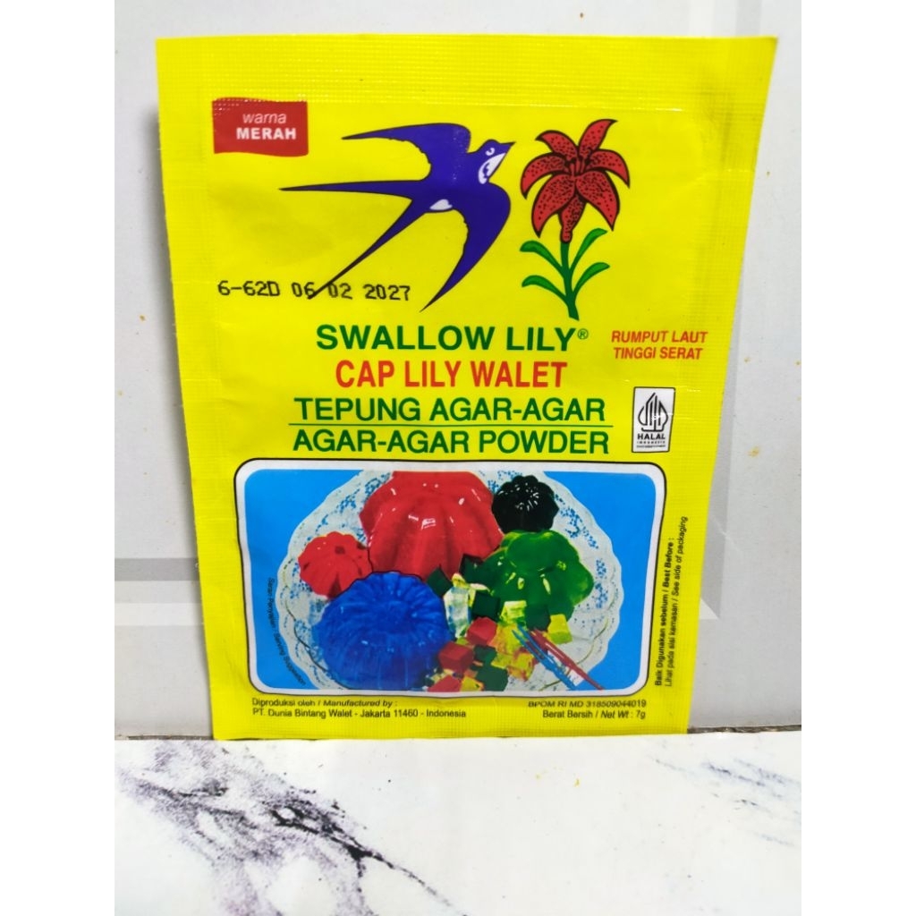 

Agar-agar powder Swallow Cap Lily Walet 1 pcs