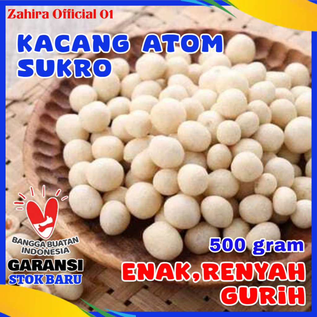 

Kacang Atom Sukro Cemilan Snack Kiloan 500gram