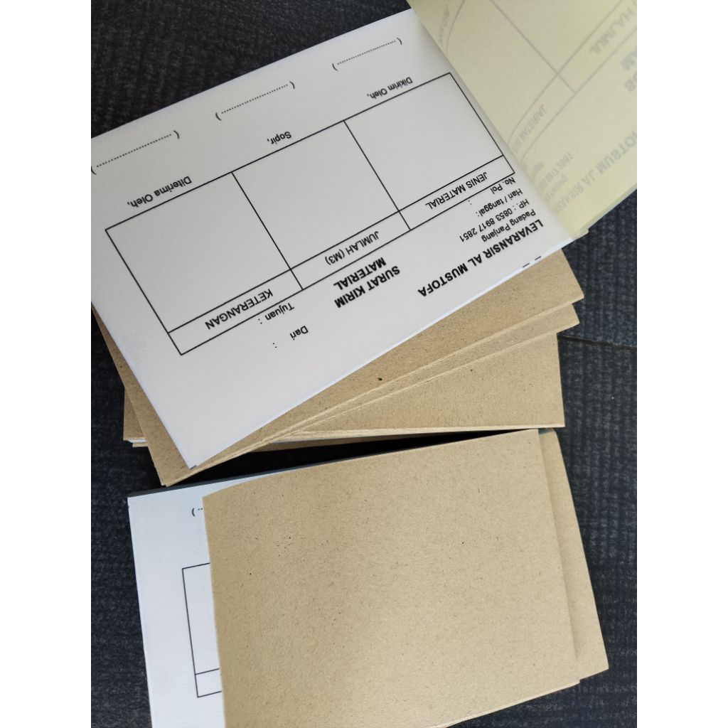 

NOTA 1 PLY BISA CUSTOM BISA REQUEST DESAIN FREE DESAIN