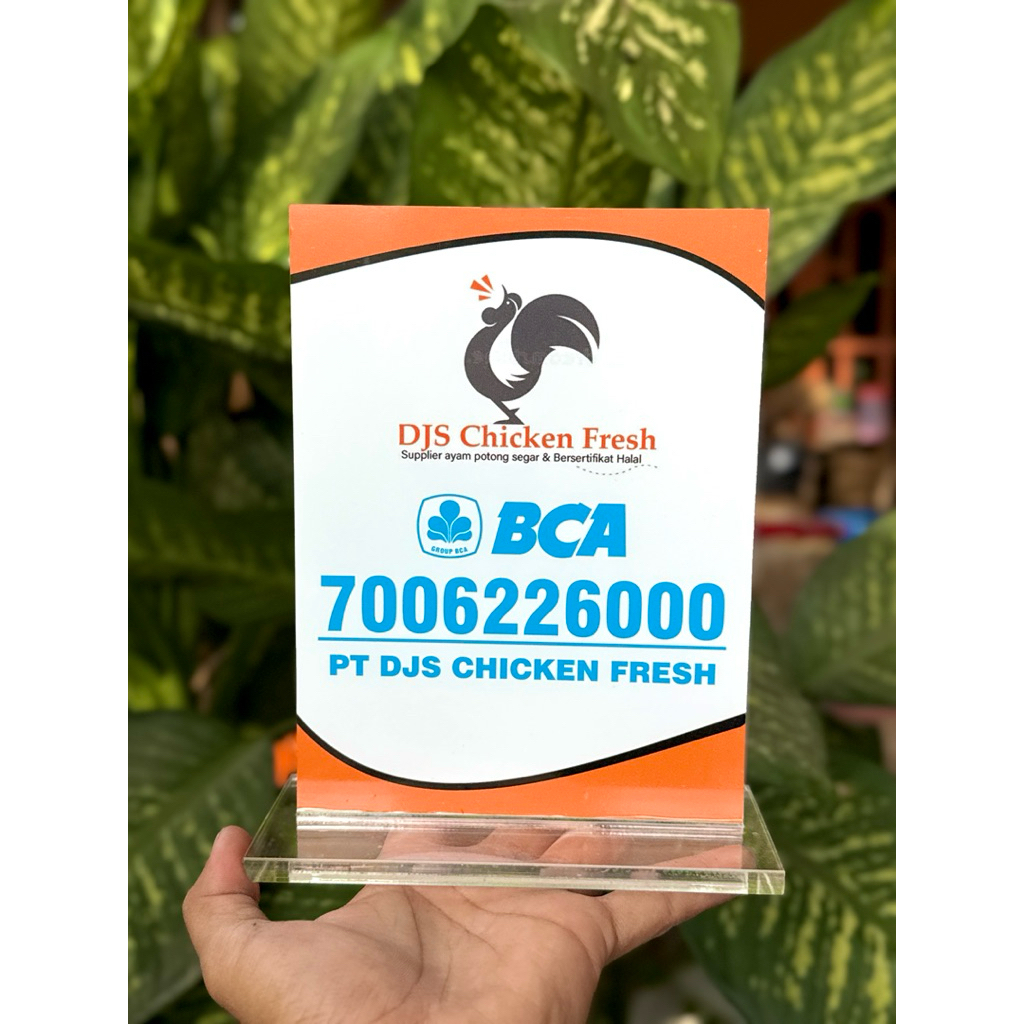 

BAHAN TEBAL PAPAN AKRILIK MEJA BISA CUSTOM REKENING GANTI REKENING UKURAN 15x20cm