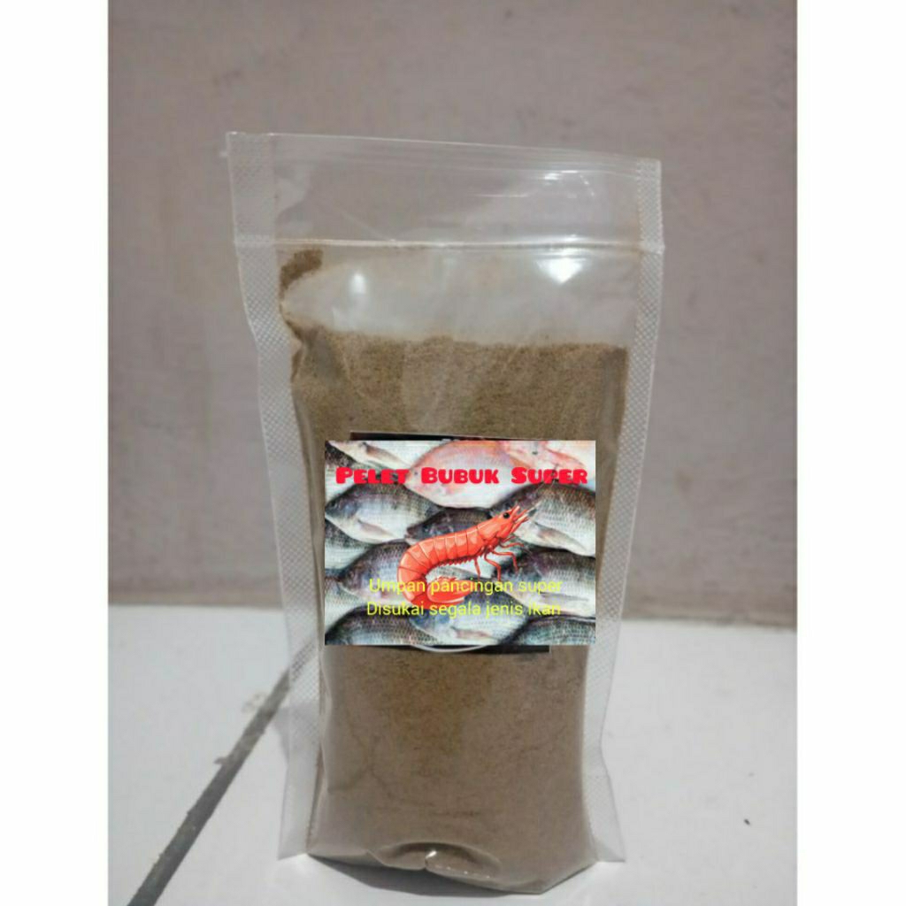 Pellet bubuk udang untuk umpan mancing atau pakan ikan kecil