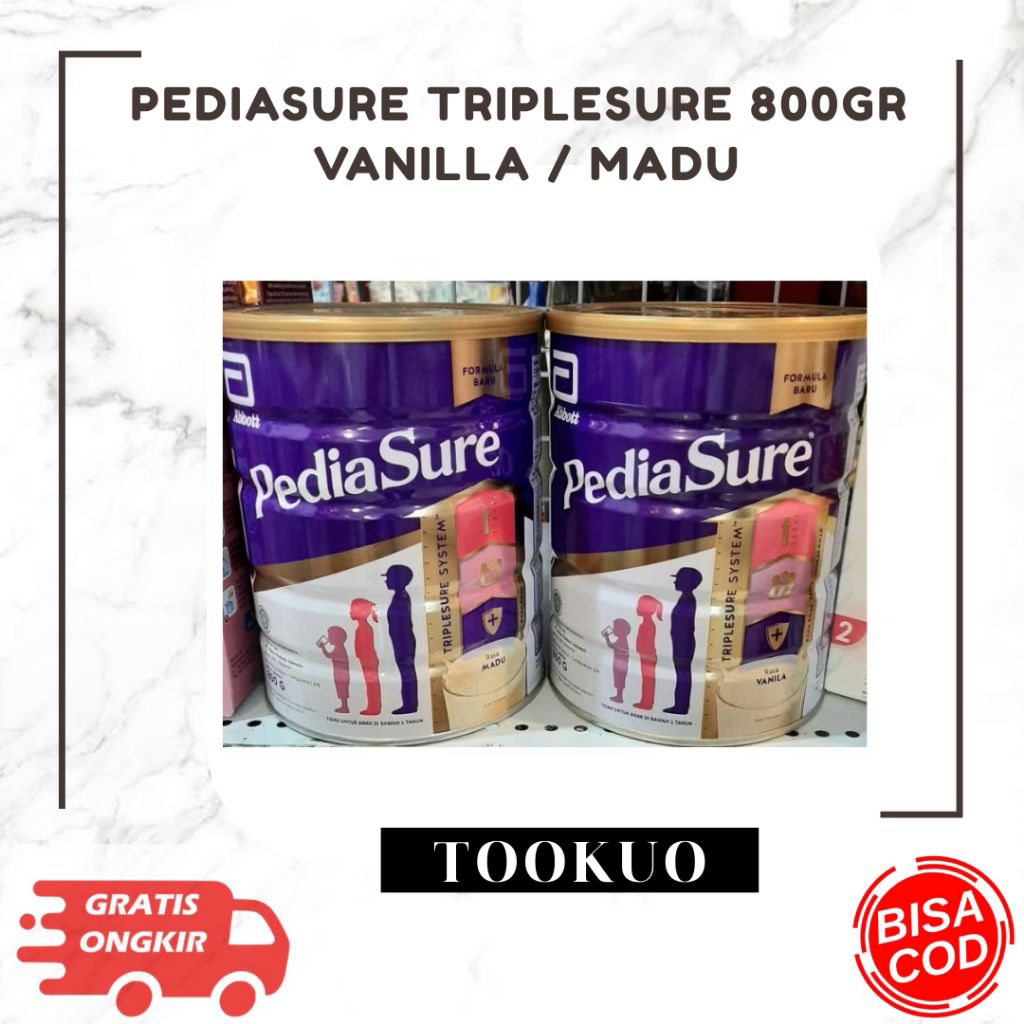 

TERLARIS !!! Pediasure Triplesure Vanila / Madu 800gr / Toko Tookuo