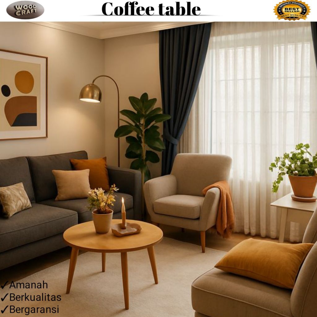 meja tamu bundar minimalis meja lesehan bundar kayu meja sofa meja lipat kayu